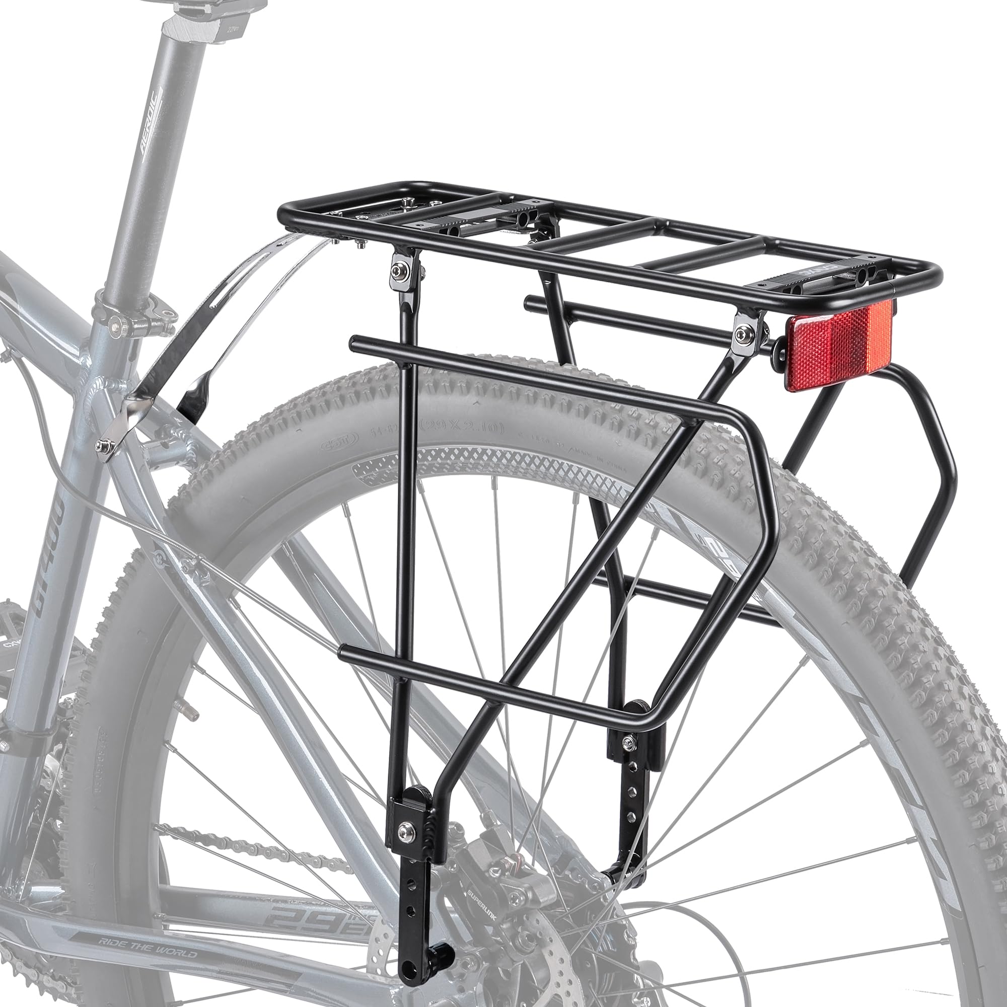CXWXC Heck-Fahrradträger mit Korb - Fahrradgepäckträger für 26